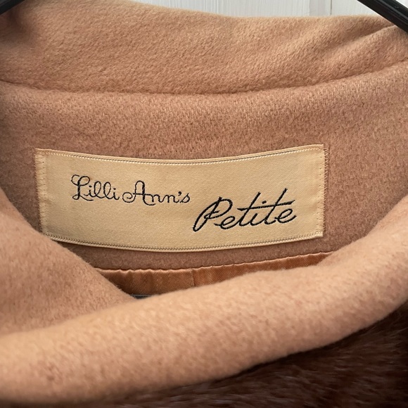 Petite small vintage camel wool coat with (real) fur collar - Picture 4 of 5